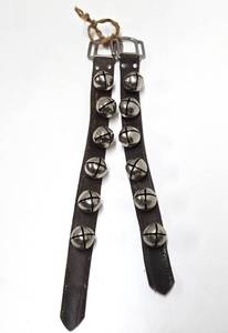 lot 298 image: Antique Sleigh Bells on Leather
