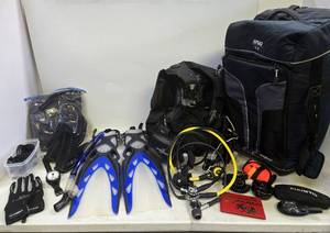 lot 347 image: Quality Estate Lot of Scuba & Diving Gear wTravel Bags