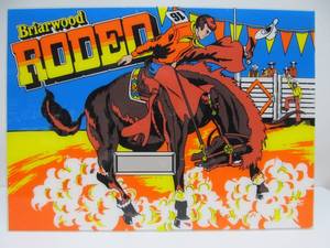 lot 222 image: Vintage Briarwood Rodeo Pinball Machine Translite