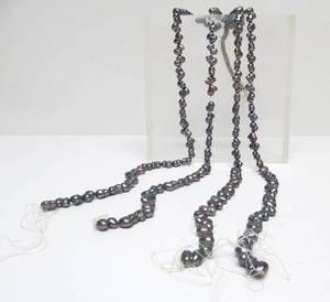lot 364 image: Lot of 4 - 15 Strands of BlackTahitian Pearls - #5