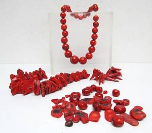 lot 367 image: Wonderful Estate Lot of Genuine Red Coral Bead Strands #8