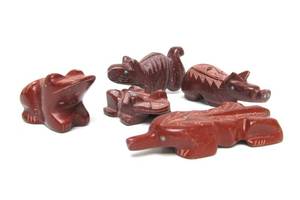 lot 370 image: Lot of Hand Carved Signed Native American Pipestone Animal Carvings