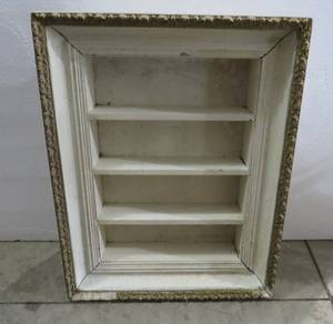 lot 100 image: Shadow box and window with painted ...