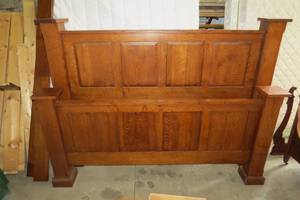 lot 51 image: King size Amish made bed set...