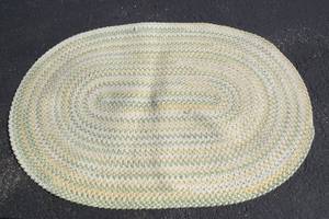 lot 50 image: Braided area rug...