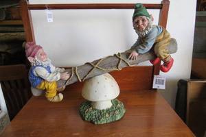 lot 58 image: Resin gnomes on teeter-totter yard ...