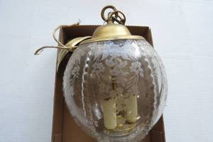 lot 113 image: Etched hanging light...