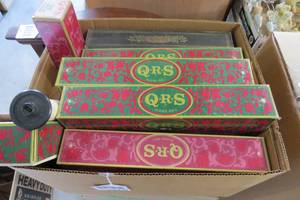 lot 130 image: Player piano rolls, 4 boxes...