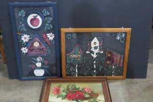 lot 153 image: Welcome painted signs on glass, ros...