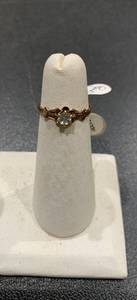 lot 214 image: Gypsy ring with blue setting topaz,...
