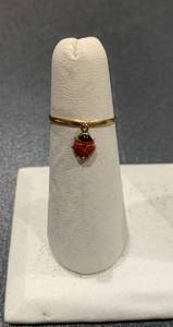 lot 216 image: 18K Italian ladybug ring, small ban...