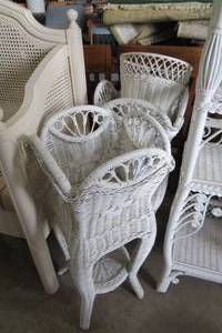 lot 56 image: Vintage wicker plant stands and was...