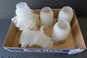 lot 187 image: Glass lamp shades...