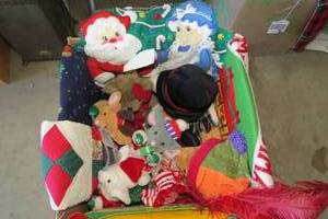 lot 202 image: Large box of Christmas items...