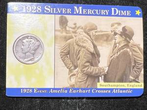 lot 12 image: 1928 US MERCURY DIME IN INFO. CASE