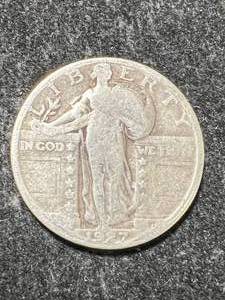 lot 27 image: 1927 US STANDING LIBERTY QUARTER