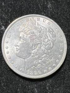 lot 43 image: 1896 US MORGAN SILVER DOLLAR