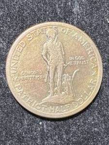 lot 46 image: 1925 US LEXINGTON-CONCORD COMMEM HALF DOLLAR