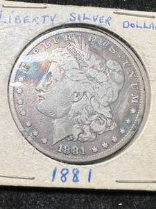 lot 64 image: 1881 US MORGAN SILVER DOLLAR