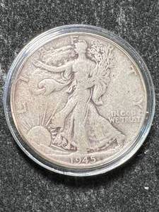 lot 71 image: 1945-S US WALKING LIBERTY HALF DOLLAR IN AIRTITE