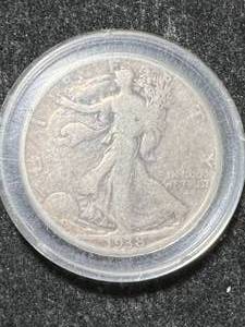 lot 78 image: 1938-D US WALKING LIBERTY HALF DOLLAR IN AIRTITE