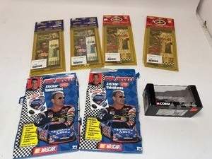 lot 9 image: Dale Jarrett Valentines Cards, 1995 Al Hoffman Pontiac, & Tickets