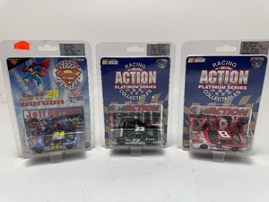 lot 53 image: Jeff Gordon #24 Dupont Superman, Ward Burtons #22 1998 Pontiac, & Hut Stricklins #8 Circuit City 1998