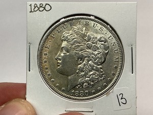 lot 13 image: 1880 Morgan Silver Dollar