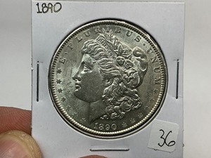 lot 36 image: 1890 Morgan Silver Dollar