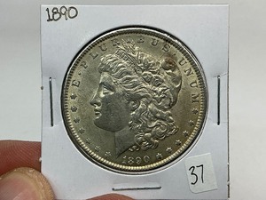 lot 37 image: 1890 Morgan Silver Dollar