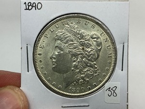 lot 38 image: 1890 Morgan Silver Dollar
