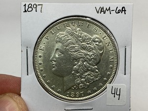 lot 44 image: 1897 VAM-6A Morgan Silver Dollar