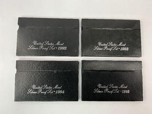 lot 53 image: 4x Run of Silver Proof Sets from 1992-1995