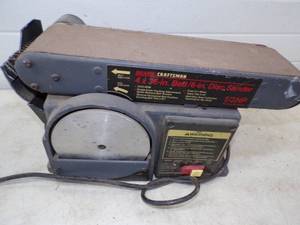 lot 26 image: Sears  Craftsman 4 x 36 Belt  6 Disk Sander