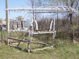 lot 3 image: Shore Station Steel Boat lift with Canopy Frame, 96 Wide