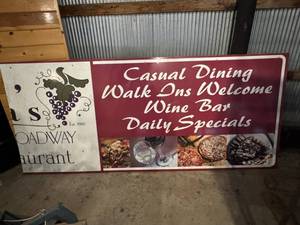 lot 79 image: Vintage Casual Dining Sign