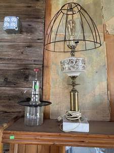 lot 132 image: Unique lamp and Dispenser