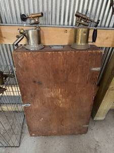 lot 154 image: Pair of Vintage Torches and Tool Box