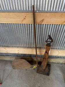 lot 157 image: Vintage Boat Rudder and unique Clamp