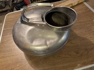 lot 172 image: Vintage Stainless Steel Milk Bucket