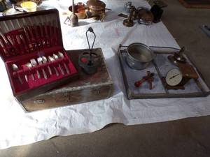 lot 119 image: Flatware set, Vintage Scale, Vintage Drill and more