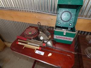 lot 102 image: Unique Table, Pully and Iron
