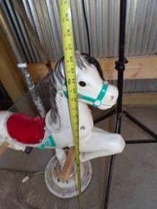 lot 156 image: Rocking Horse, Light Stand, Vintage Lamp