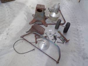 lot 75 image: Pair of Wheels, Outdoor Light Fixture, Metal