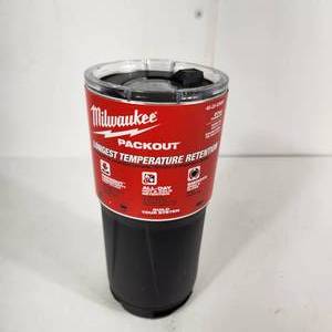 New Milwaukee Packout 20oz Tumbler Black Longest Temperature Retention