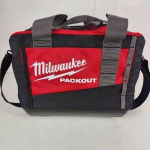 lot 16 image: New Milwaukee Packout Insulated Bag RedBlack All-Metal Hardware Impact Resistant Tear-Resistant