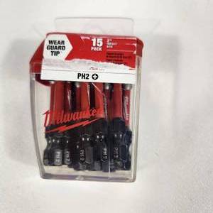 lot 19 image: New Damaged Package 15 Piece 2 Impact Bits 48-32-5004