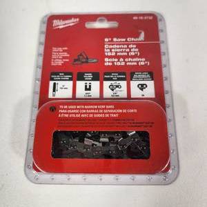lot 20 image: New Milwaukee 6 Saw Chain 49-16-2732 For Use With 2527-20