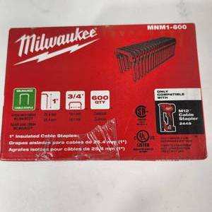 lot 33 image: New Open Box MNM1-600 34 Insulated Cable Staples Only Compatible With M12 Cable Stapler 2448