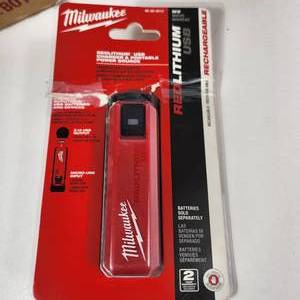 lot 35 image: Milwaukee Open Box Red Lithium USB Charger & Portable Power Source 48-59-2012